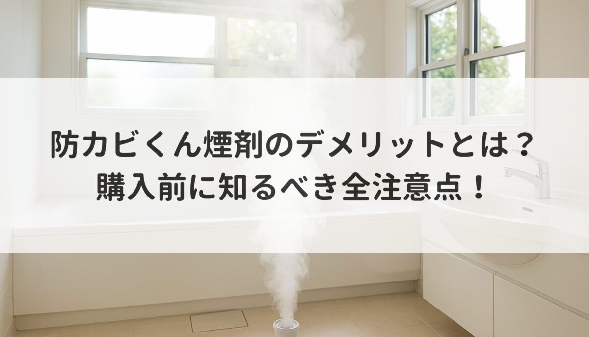 防カビくん煙剤のデメリットとは？購入前に知るべき全注意点！