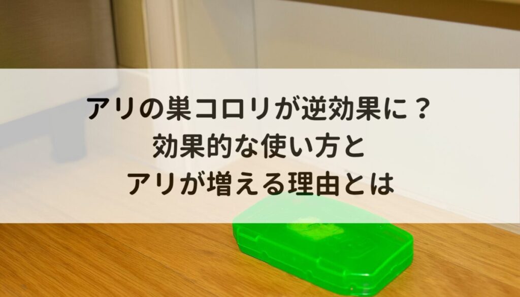 アリの巣コロリが逆効果に？効果的な使い方とアリが増える理由とは